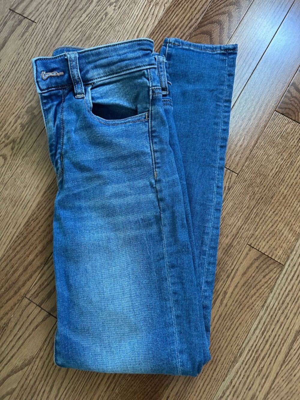Womens American Eagle Next Level High-Waisted Skinny Jeans - Medium Wash, Short